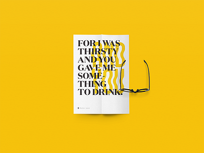 Something To Drink bible church faith flyer layout postcard typography verse water yellow