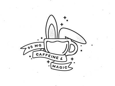 95mg bunny caffeine coffee coffee cup illustration magic rabbit