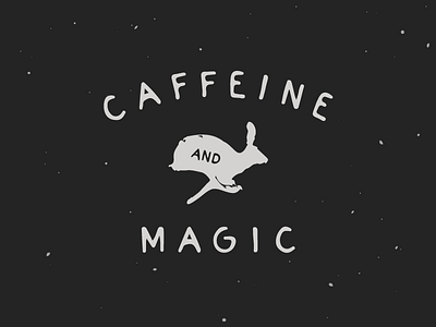 Caffeine Camp Flag bunny caffeine illustration magic rabbit