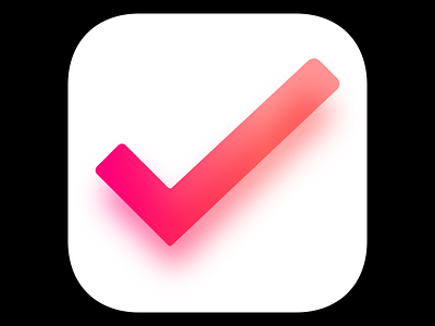 Lists - To Do List App Icon app app icon app icon design clean design gradient icon ios ios app ios app design iphone app design iphone app icon logo minimalistic pink red shadow ui ux white