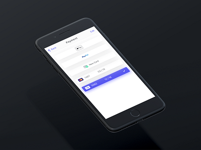 iOS Payment SDK - Payment Methods page app apple checkout checkout process clean credit card credit card payment design finance ios minimalistic mobile money pay payment payment method shopping ui ux white