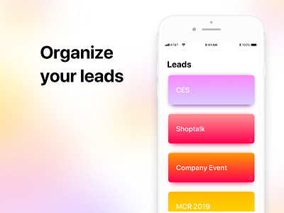 Leads app app design app development application categories clean gradient ios ios app iphone iphone app minimalistic mobile mobile app mobile app design mobile design mobile ui ui ui design ux