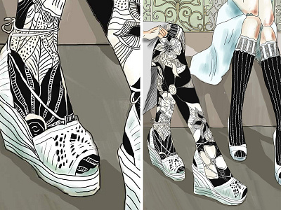 Illustration for fashion magazine