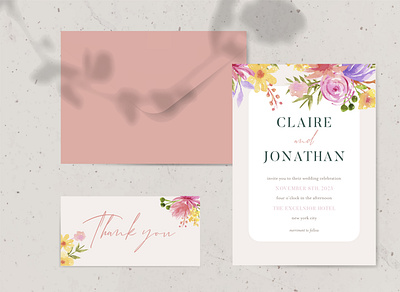 Wedding Invitation - Spring Theme design illustration wedding