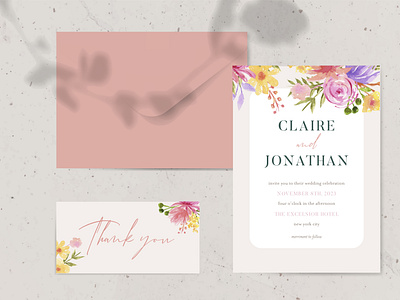 Wedding Invitation -  Spring Theme