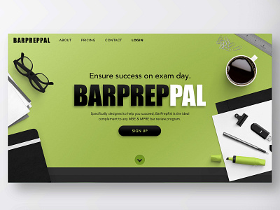 Practice exam study-based startup for law students black branding dark design exam green landing page law law firm lawfirm lawyer school startup study ui university uxd website wireframes