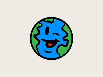 Good World character climate creation design earth earth day earthday funny the dude with glasses vector wink