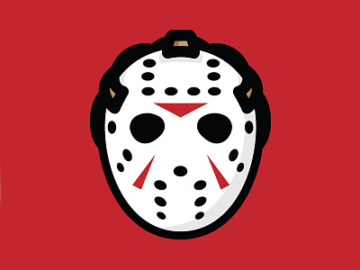 Jason Voorhees hockey mask horror jason jason vororhees movies scary movies thick lines toon vector