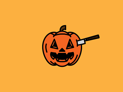 Meet Jack cartoon face halloween holiday jackolantern knife pumpkin