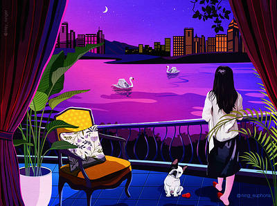 City· Life· She——【The night】 design digital illustration fashion girls illustration original young