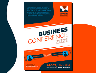 Business Conference Template Design. corporate flyer