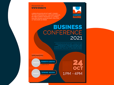 Business Conference Flyer Template. design