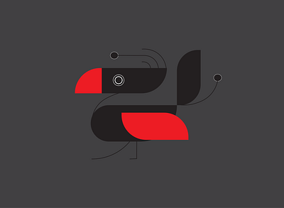 Geometric Bird branding graphic design