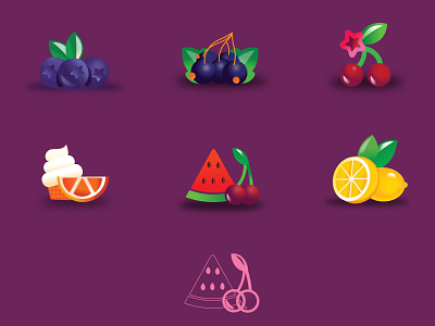 Illustrator Fruits branding graphic design logo