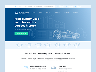 Carcom Used Vehicles branding design graphic design illustration minimal web