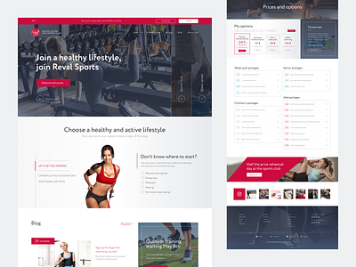 Sport Club & Water Center Website branding design minimal ui web