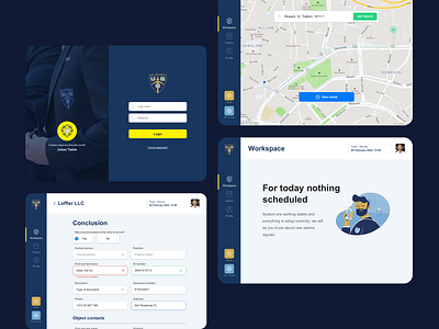 Security Service – Tablet alarm app branding design illustration minimal security tablet ui ux