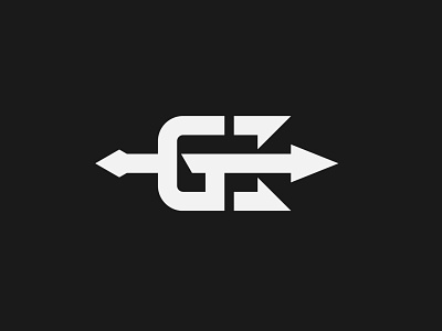 Trident Letter G Logo crown g initial king letter luxury mark minimal oean poseidon simple trident