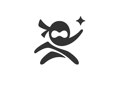 Ninja Logo asia chibi japan kawaii logo minimal ninja people star