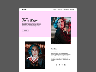 Portfolio - UI Anna Wilson branding design desktop dev graphic design illustration market portfolio ui ui design web