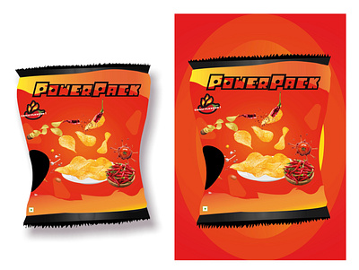 PowerPack ( Snacks Package Design ) using illustrator. branding graphic design illustration logo