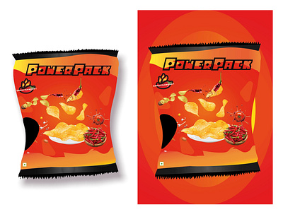 PowerPack ( Snacks Package Design ) using illustrator.