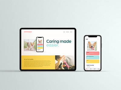 Pawsession App & Website app design minimal pawsession pet care pets typography ui