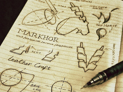 The Markhor artwork brand brandstory doodle markhor notebook pakistan pencil sketch sketchpad the making wildgoat