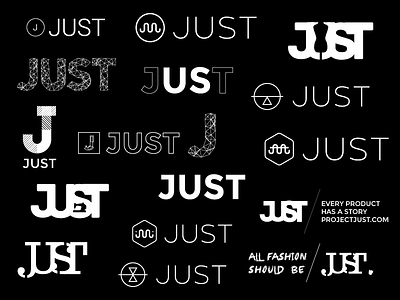 Project JUST brand draft identity just logo projectjust visual wip