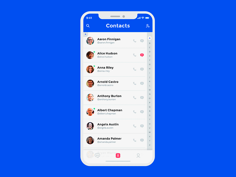 Messenger UI Concept