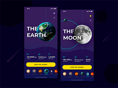 Solar System Journey UI concept