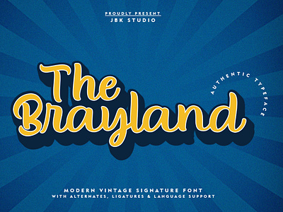 The Brayland - Vintage Style Font