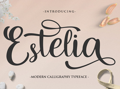 ESTELIA - MODERN CALLIGRAPHY TYPEFACE app branding design icon illustration logo typography ui ux vector