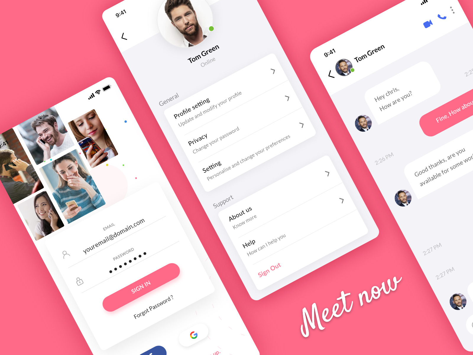 MeetNow by Mohit Pansuriya on Dribbble