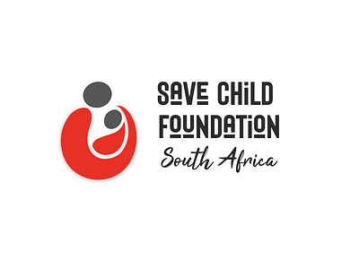 Save Child Foundation - South Africa africa black child children logo logodesign red savechild