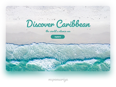 Discover Caribbean Website branding caribbean dribbble green sea shadow travel travel agency travelwebsite ui uidesigner uiux website website design