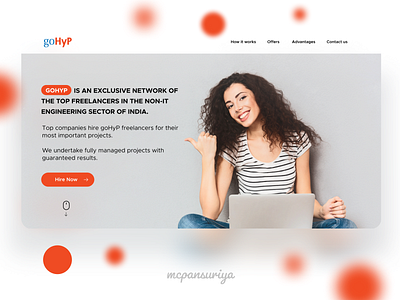 goHyp : Hire Freelancers concept freelance design freelancer orange ui uidesign uiux uxdesign web design website website design website designer website layout wireframe