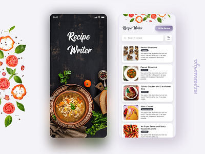 Recipe Writer App Design