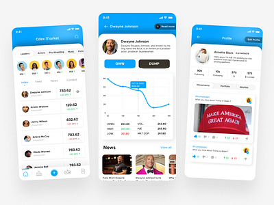 Stock Market Social Media Application Design