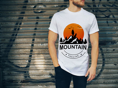 Hiking T-shirt Design design hiking logo hiking t shirt design illustration mockup design ui ux