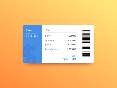 Daily UI: Email Receipt cart check dailyui design element email receipt sketch ui ux web
