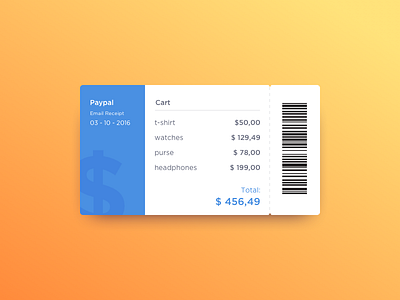 Daily UI: Email Receipt