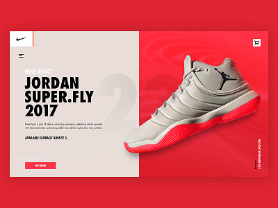 Nike React design jordan nike react sneaker ui uiux ux web