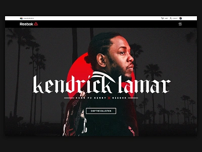 KUNG FU KENNY X REEBOK STATIC animation gif hiphop interaction kendrick lamar muzli reebok ui web