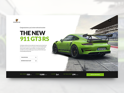 Stuttgarts' finest 911 booking card experiment form play porsche ui ux web