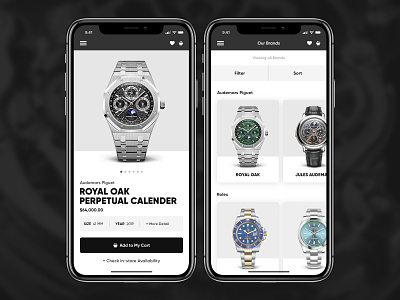 Style Exploration concept ecommerce exploration gilroy luxury minimal mobile monochrome muzli style type ui ux watch watch app watches web