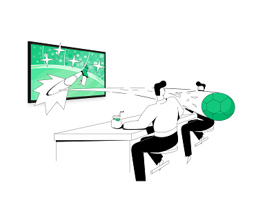 Styleframe arena ball bar blackandwhite boom drink field flash football footballer illustration men photo scattered shadow shorts sport styleframe television tv