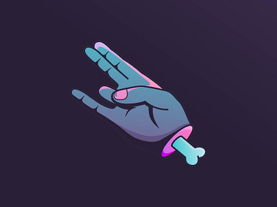 Always a pleasure bone dribbble hand light shadow shocker