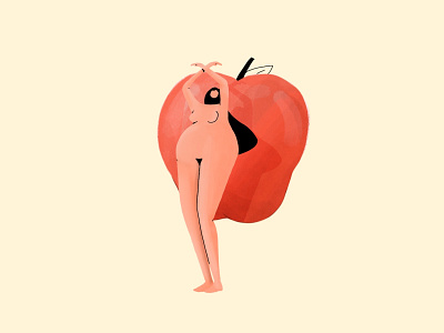 Apple apple body bodyshapes dance dancing feminine fruit fruits line minimal naked procreate round shadow shape sketch sketching tall woman women