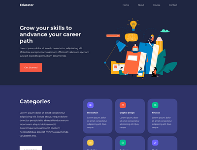 Educator Web Page Design design graphic design ui ux website